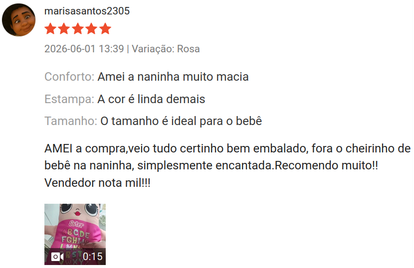 Avaliação de cliente
