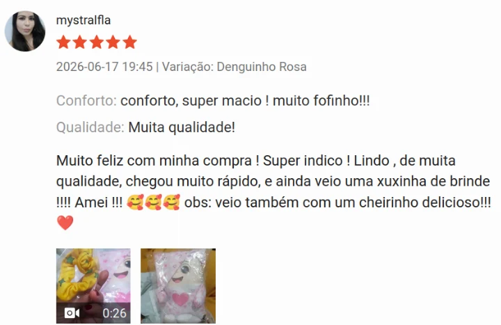 Avaliação de cliente